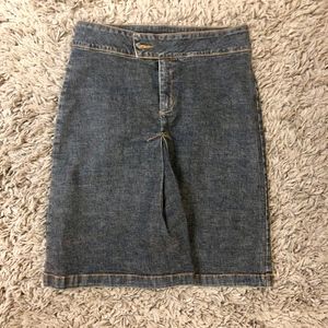 Vintage Mid Length A Line Denim Skirt